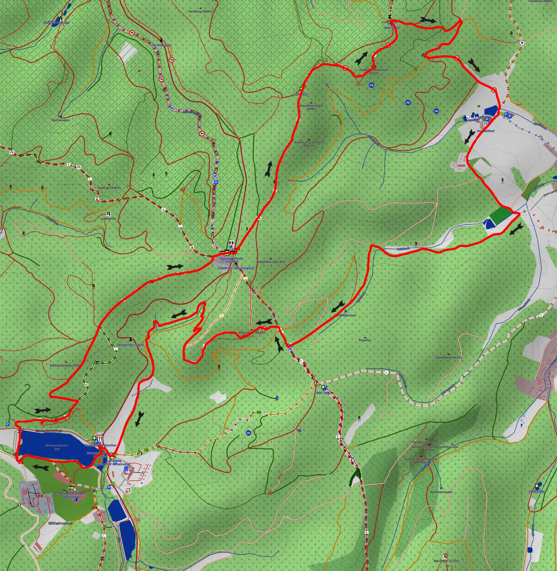Rundwanderung zum Hirschstein und Schloss Wilhelmsthal